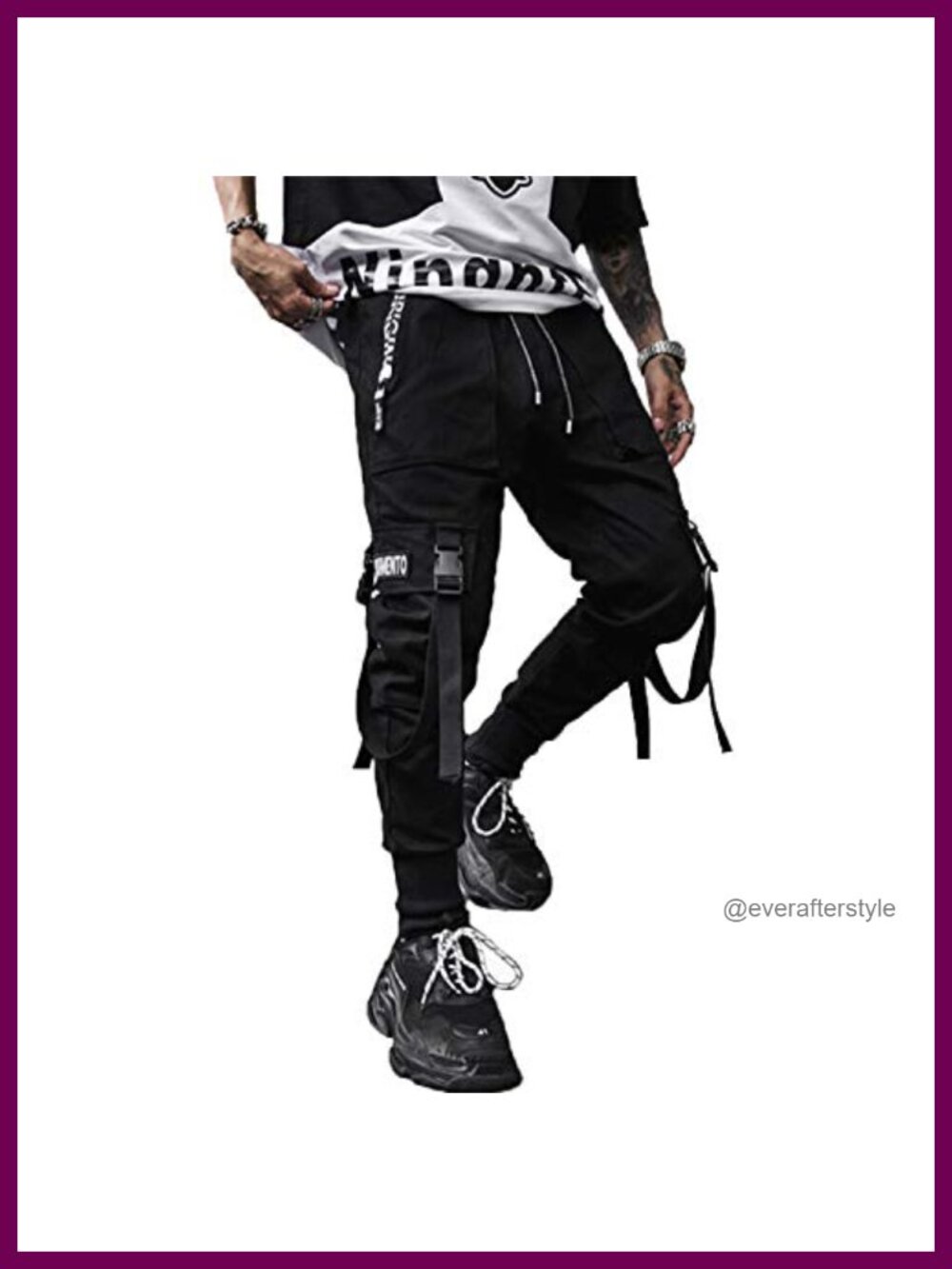 Men's Techwear Jogger Pants Tactical Cargo Streetwear Hip Hop Track